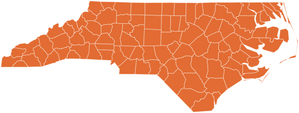 A map of North Carolina