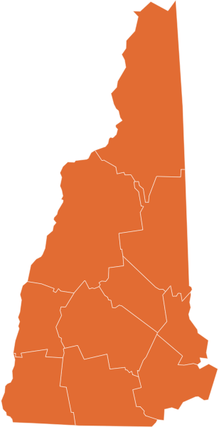 A map of New Hampshire